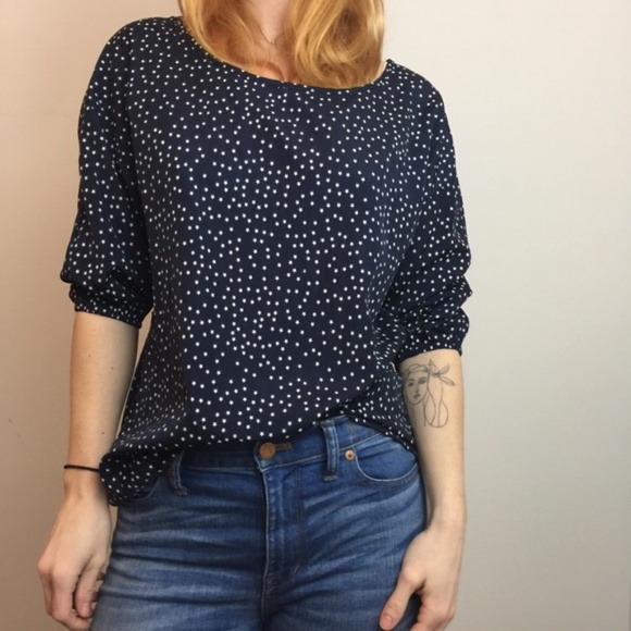 Alice Ritter Brooklyn Navy Star Print Blouse - Picture 3 of 9